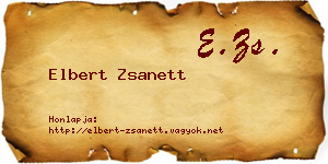 Elbert Zsanett névjegykártya