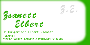 zsanett elbert business card